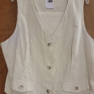 Striped Button-Up Vest